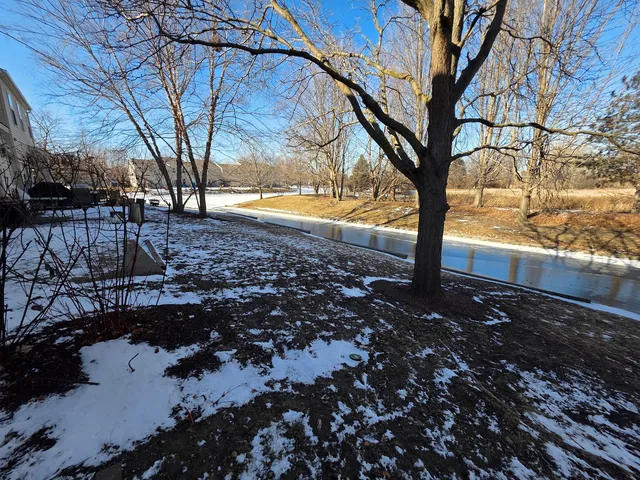 a view of yard with tree in the background