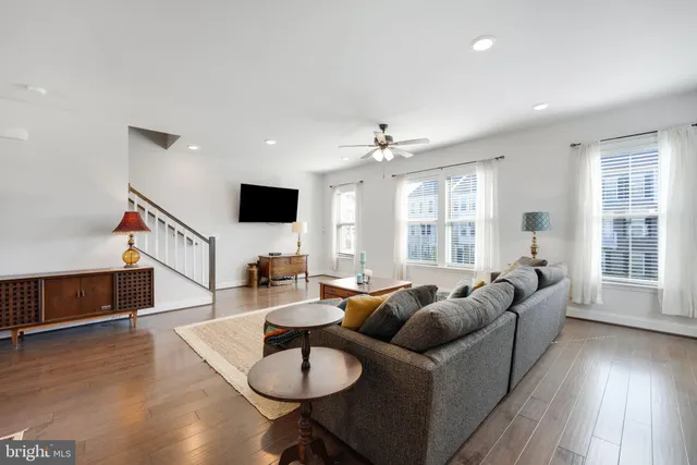 a living room with furniture and a couch