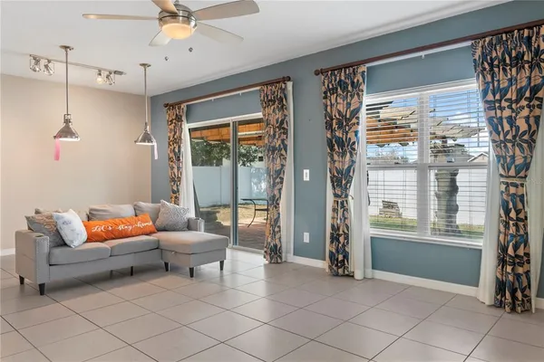 a outdoor space with a couch