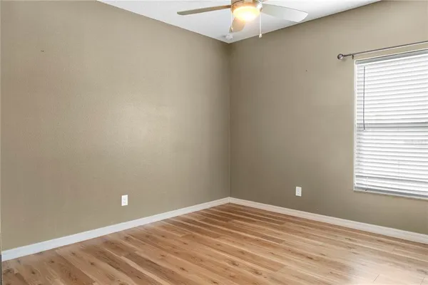 an empty room with a window