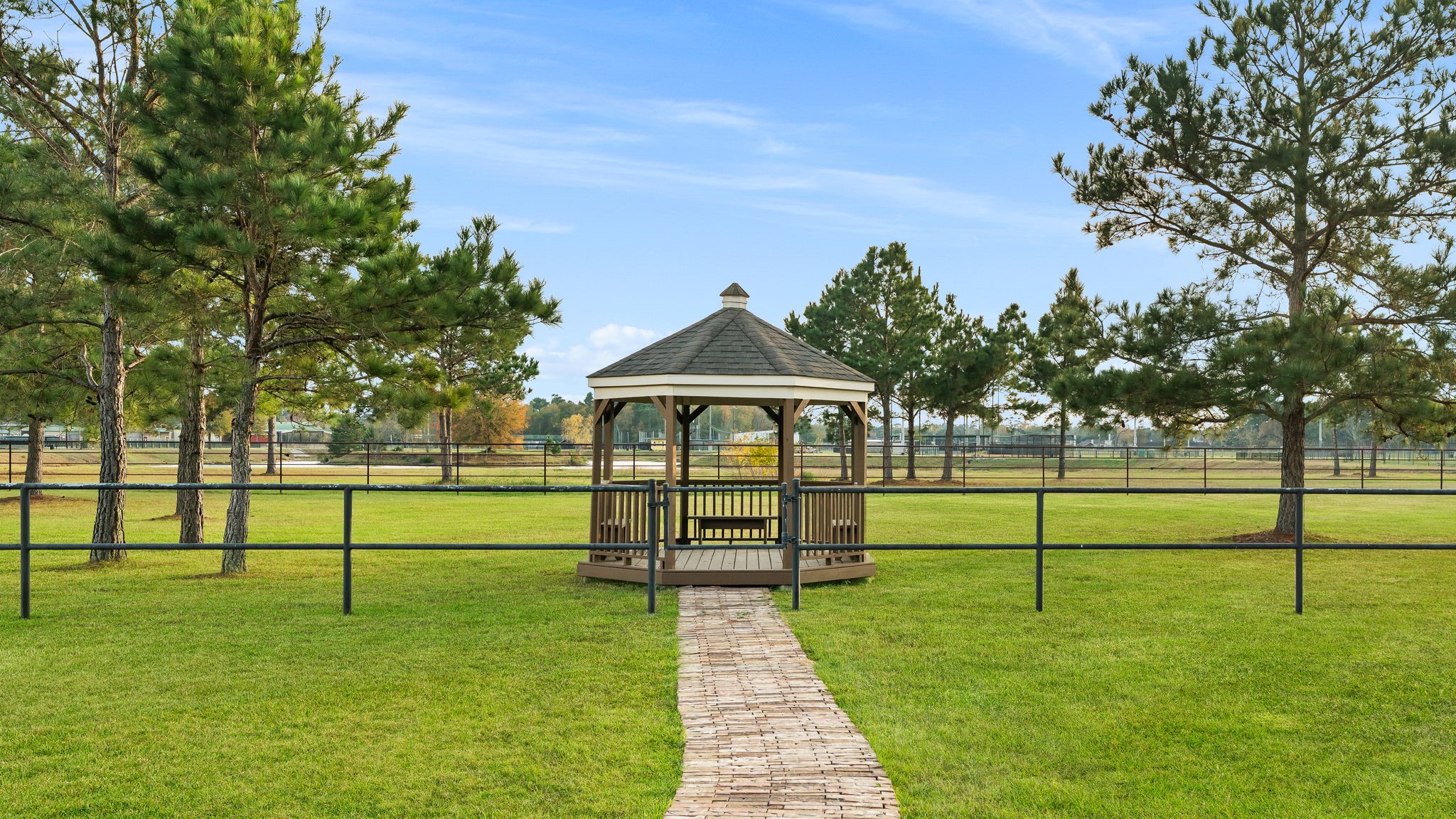 11009 Darby Loop Conroe, TX 77385 - Photo 5 of 43 The gazebo in the backyard provides the perfect backdrop for intimate gatherings, relaxed afternoon conversations, and memorable outdoor celebrations.