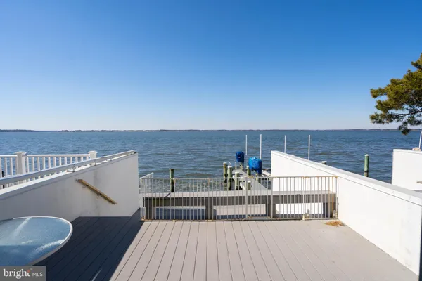 a view of a balcony with an outdoor space