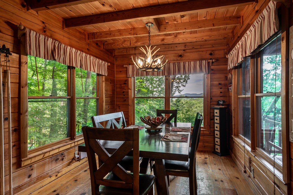54 Ascherman Court Blue Ridge, GA 30513 - Photo 9 of 48 a view of a dining room with furniture window and outside view