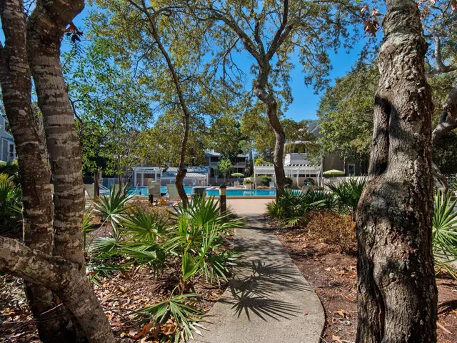 a front view of house with yard and trees around