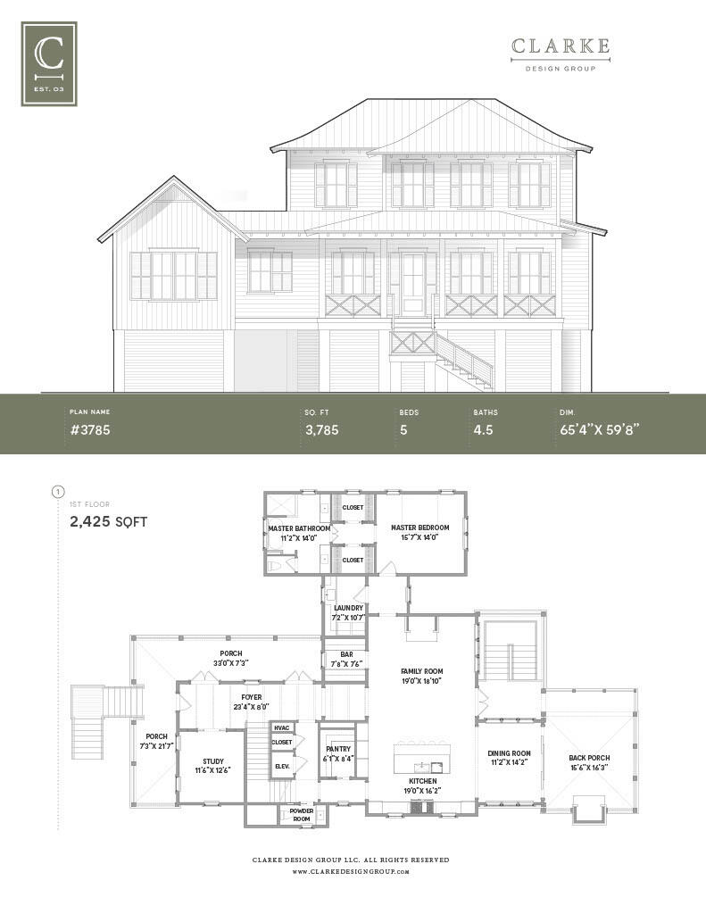 2923 Middle Street Sullivans Island, SC 29482 - Photo 64 of 65 First Floor Plans