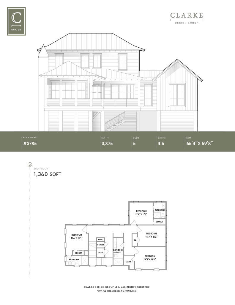 2923 Middle Street Sullivans Island, SC 29482 - Photo 65 of 65 Second Floor Plans