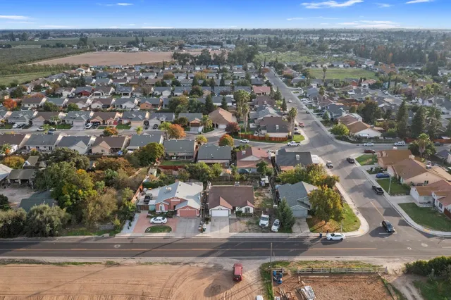 an aerial view of a city