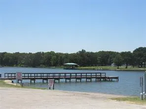 a view of a lake with a mountain