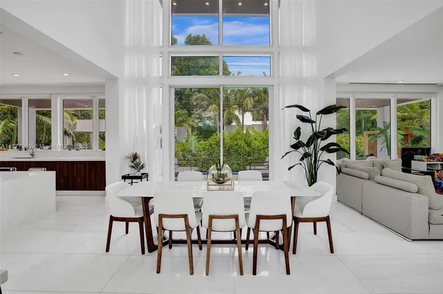 a view of a balcony with chair and table