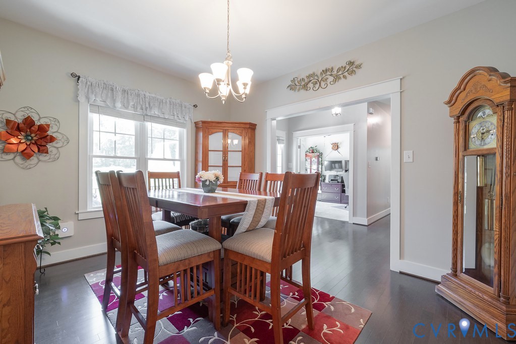 6446 Chestnut Church Road Mechanicsville, VA 23116 - Photo 8 of 49 Dining room featuring dark wood-finish flooring an