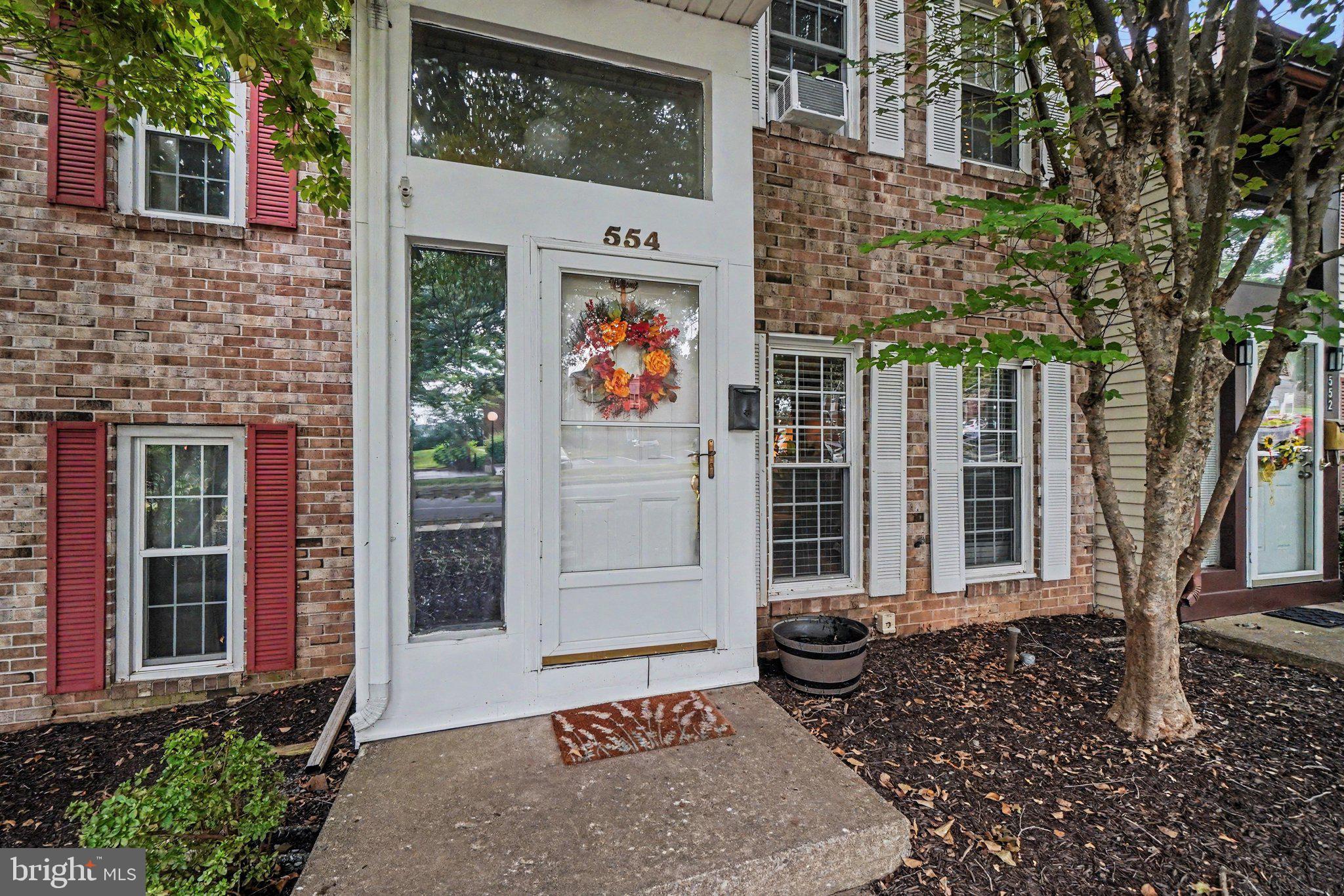 Charming entryway with seasonal flair.