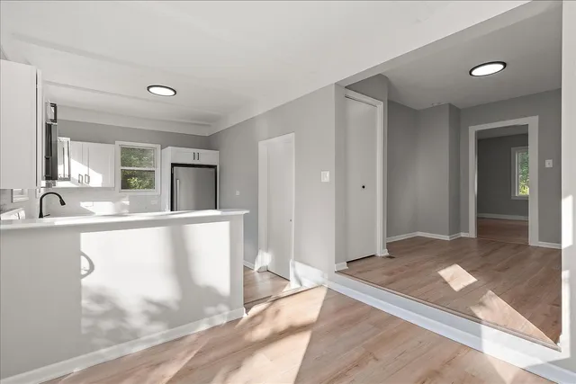 a view of a living room with a sink