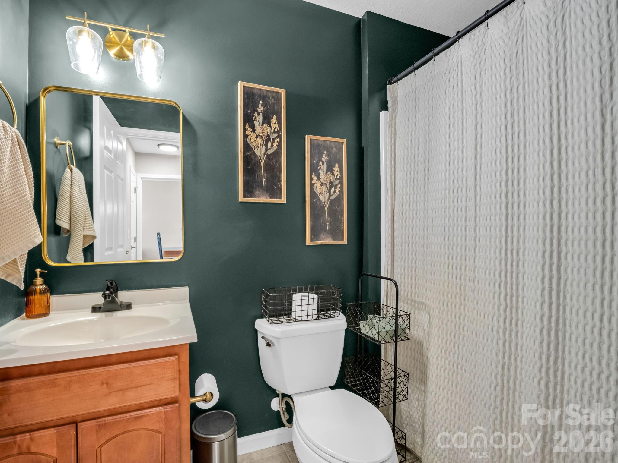 22 Macks Way Hendersonville, NC 28739 - Photo 29 of 42 a bathroom with a toilet sink and mirror
