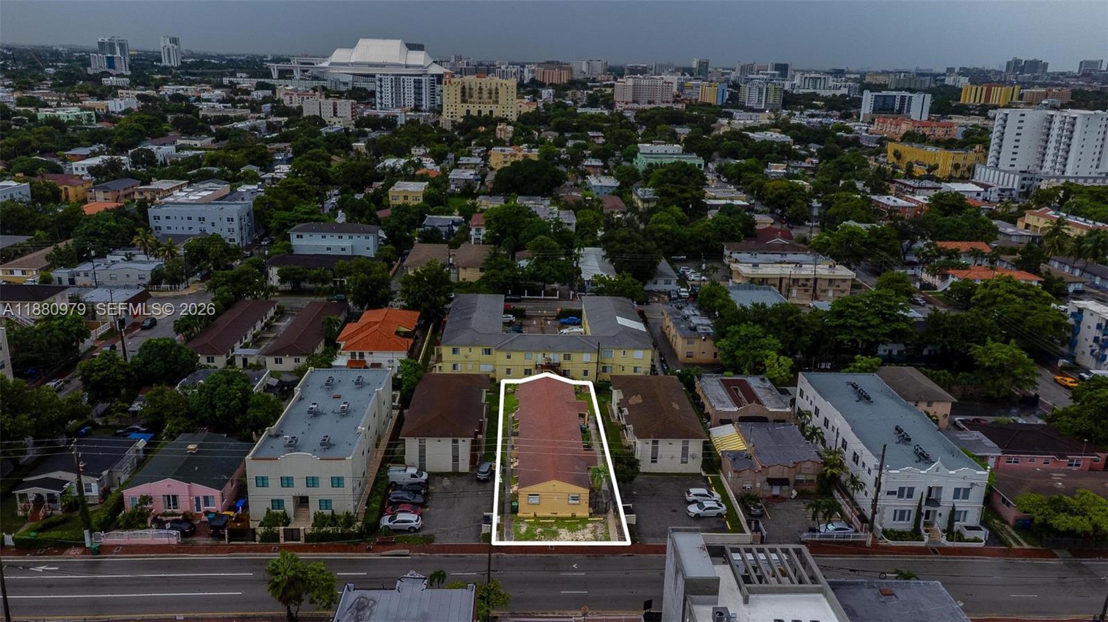 1345 Southwest 7th Street Miami, FL 33135 - Photo 24 of 37 an aerial view of residential house with outdoor space and parking