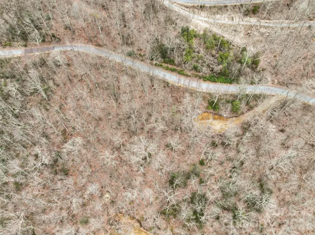 a view of a yard with mountain view