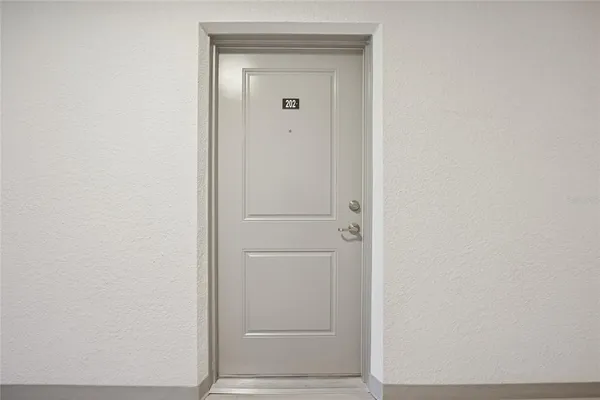 a view of front door