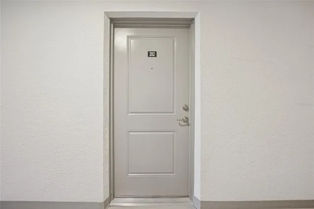 a view of front door