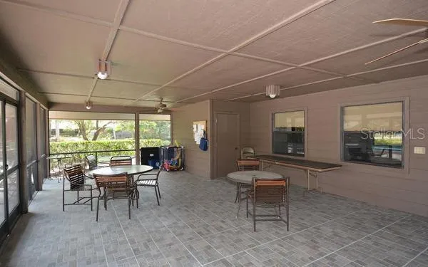 a view of a volley ball court