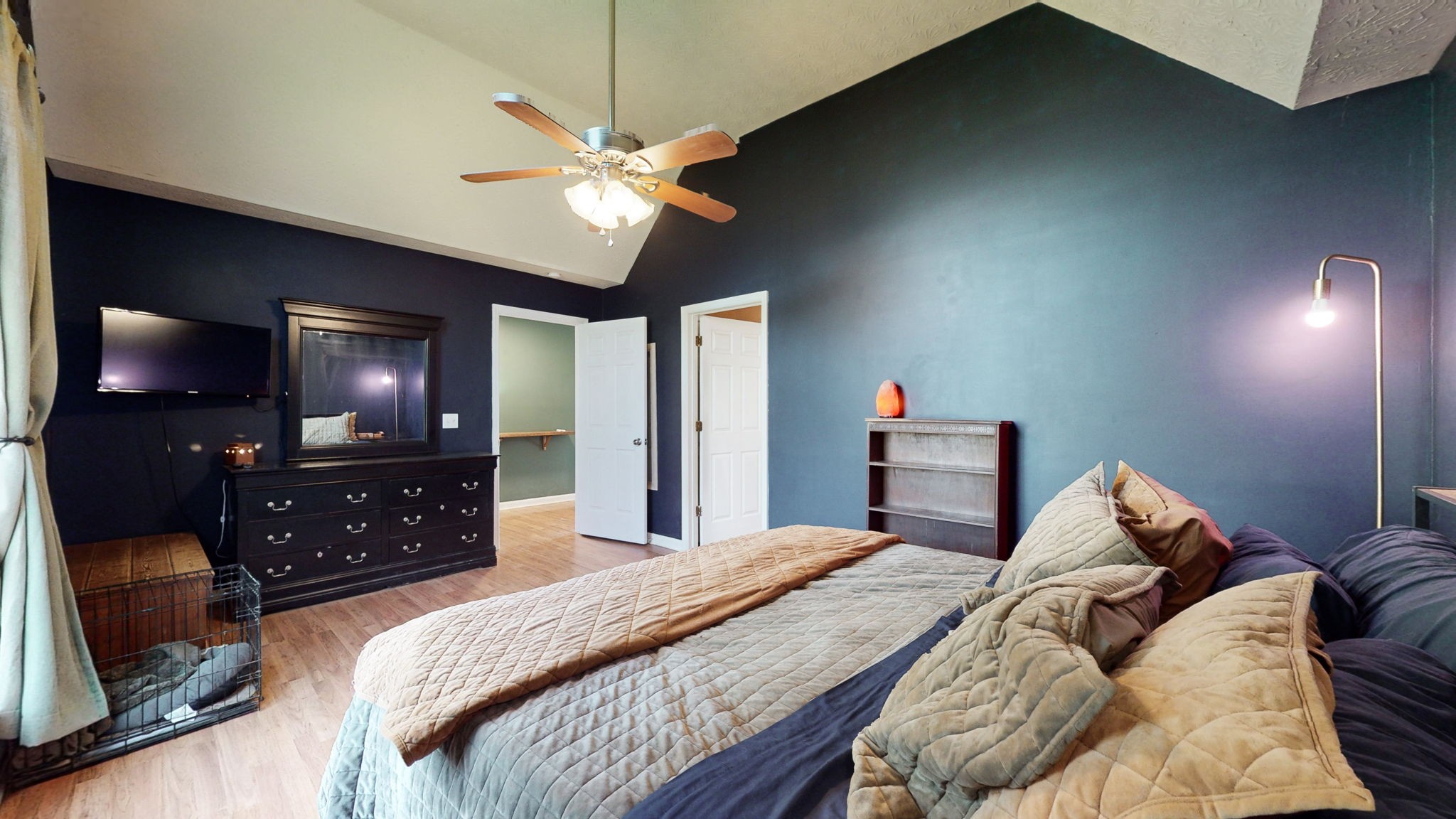 3558 Raymond Head Road Springfield, TN 37172 - Photo 24 of 50 a bedroom with a bed and a chandelier