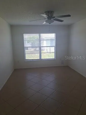 an empty room with a window