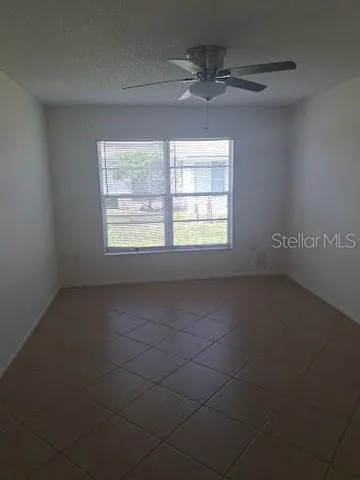 an empty room with a window