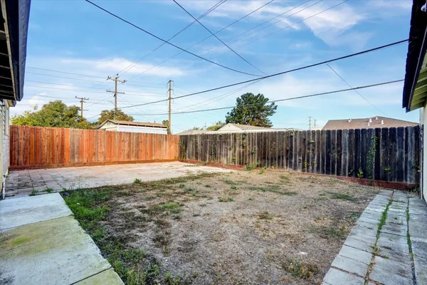 a backyard of a house