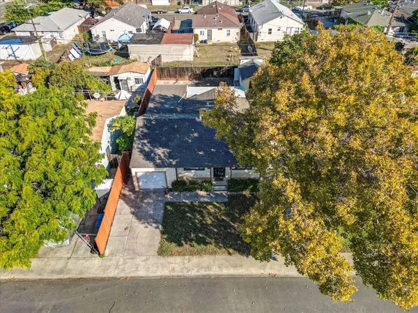 an aerial view of multiple house