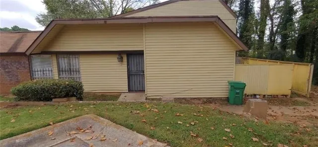 a front view of a house