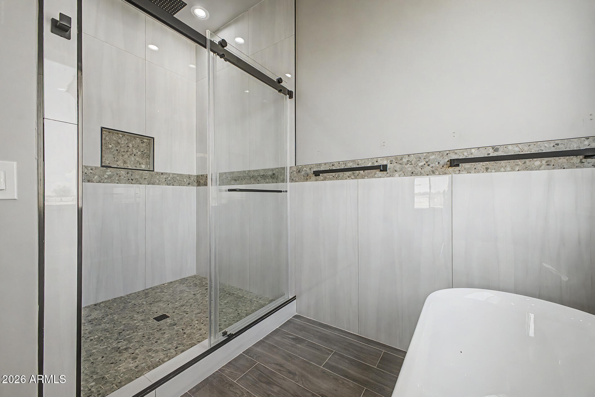 40461 West Robles Road Stanfield, AZ 85172 - Photo 37 of 54 a bathroom with a shower and a bathtub