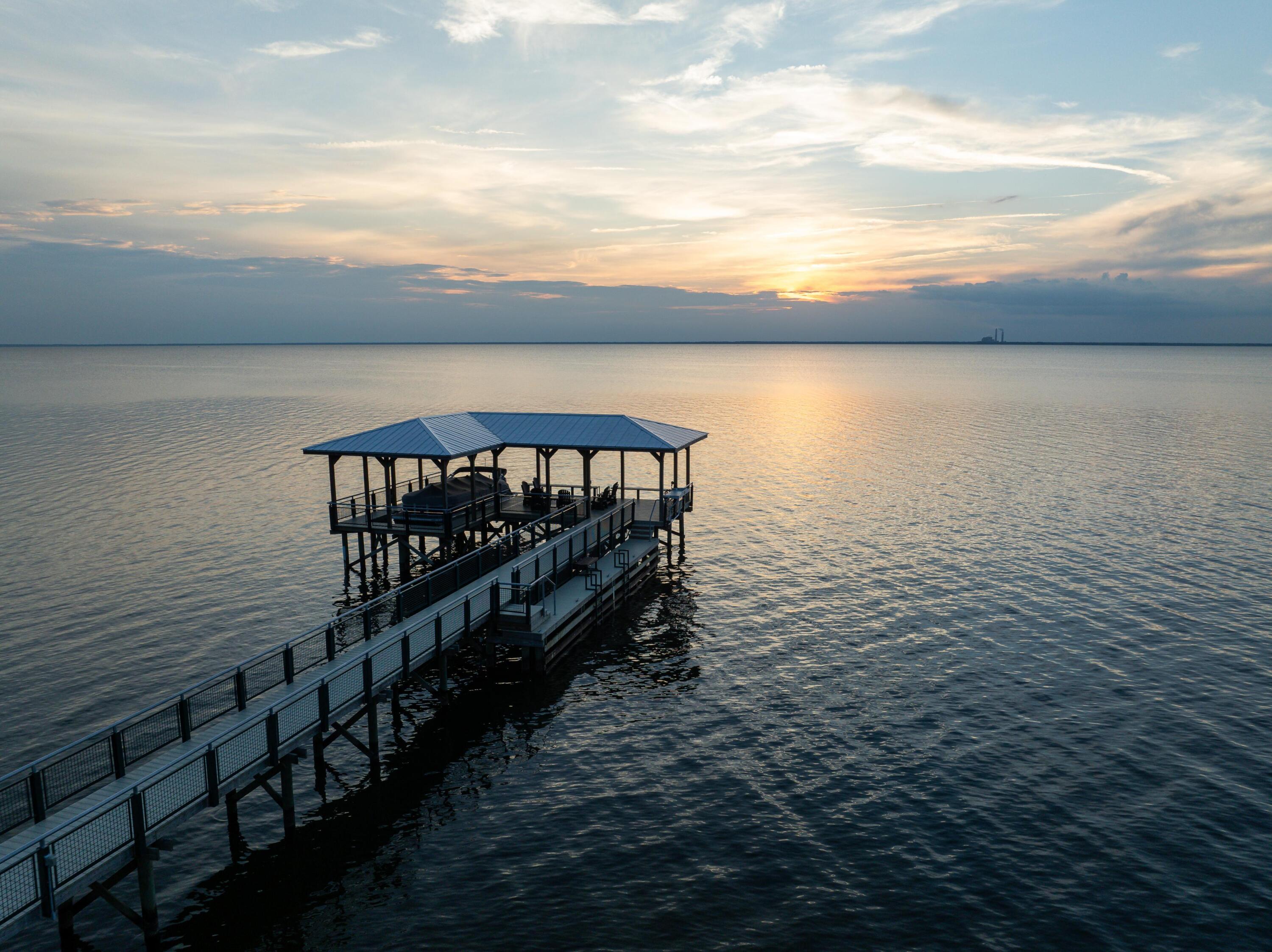 909 Butter Road Bonneau, SC 29431 - Photo 34 of 39 Sunset Dock !