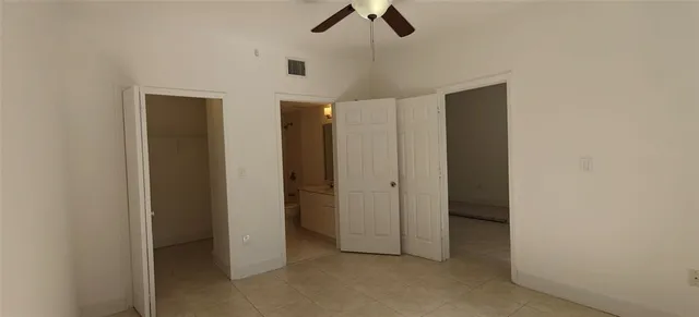 an empty room with a window