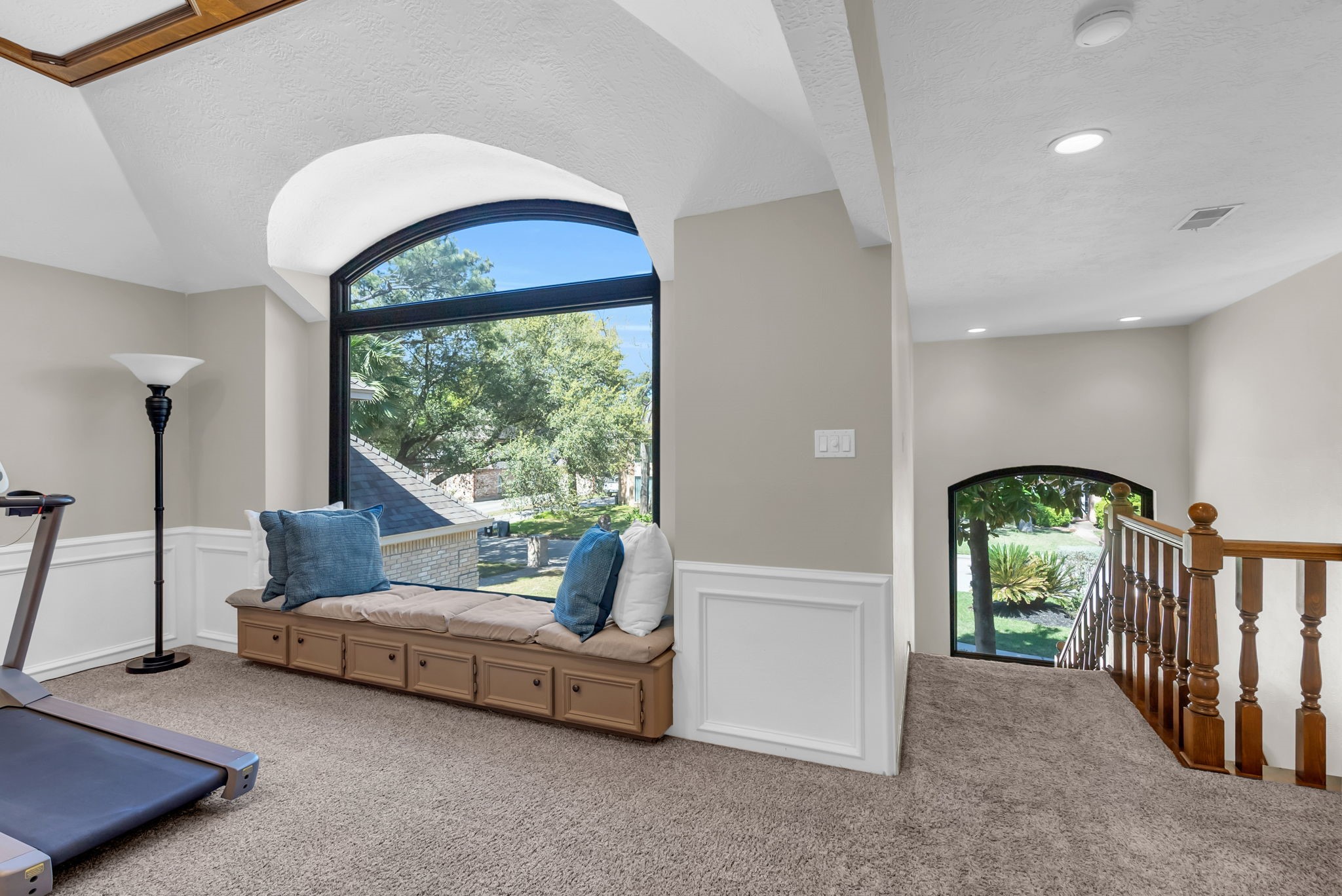 6034 Oak Creek Lane Spring, TX 77379 - Photo 26 of 42 Banquet Seating under the Large Window that allows for lots of natural light in the Game Room! 6034 Oak Creek Ln., Spring, TX 77379