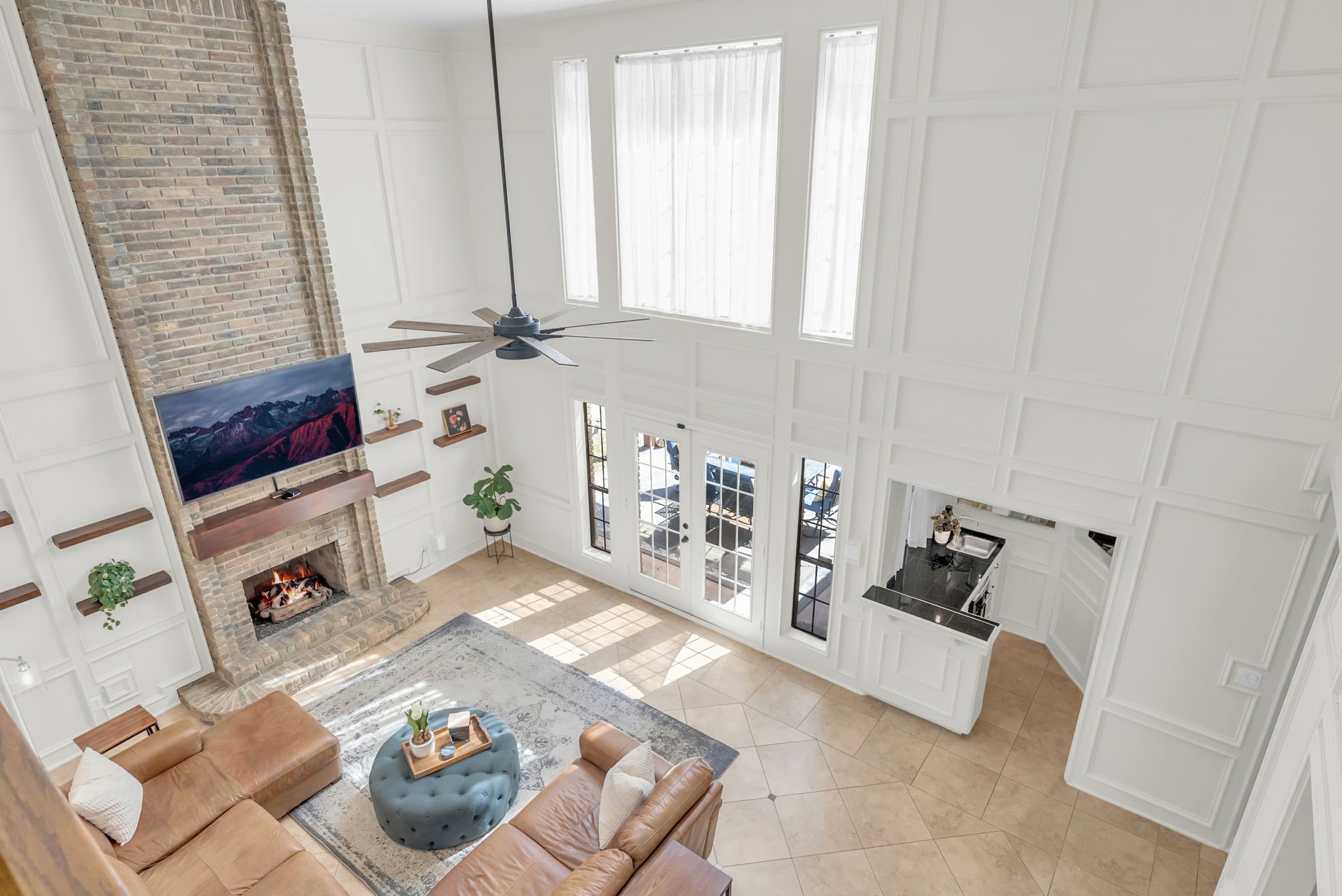 6034 Oak Creek Lane Spring, TX 77379 - Photo 33 of 42 A look down at the Living Room from the 2nd Floor! 6034 Oak Creek Ln., Spring, TX 77379