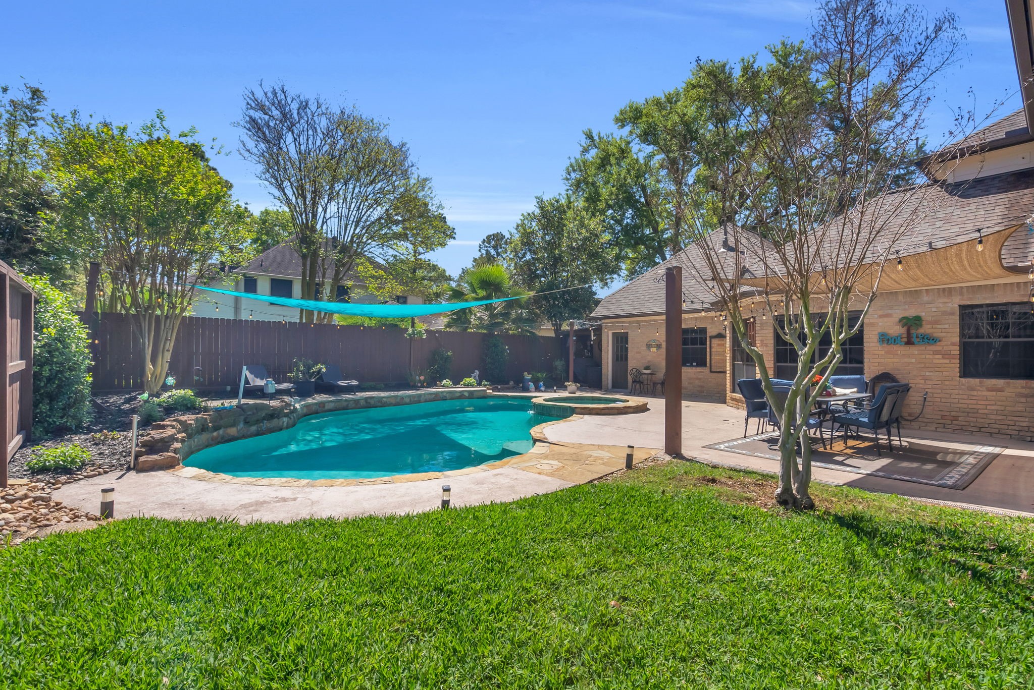 6034 Oak Creek Lane Spring, TX 77379 - Photo 35 of 42 Your Private Oasis featuring a Hot Tub & Sunning Deck! 6034 Oak Creek Ln., Spring, TX 77379