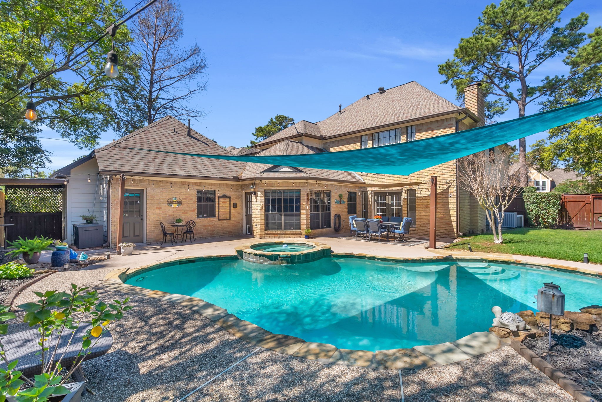6034 Oak Creek Lane Spring, TX 77379 - Photo 37 of 42 A look back at Your New Home from the Sunning Deck! 6034 Oak Creek Ln., Spring, TX 77379