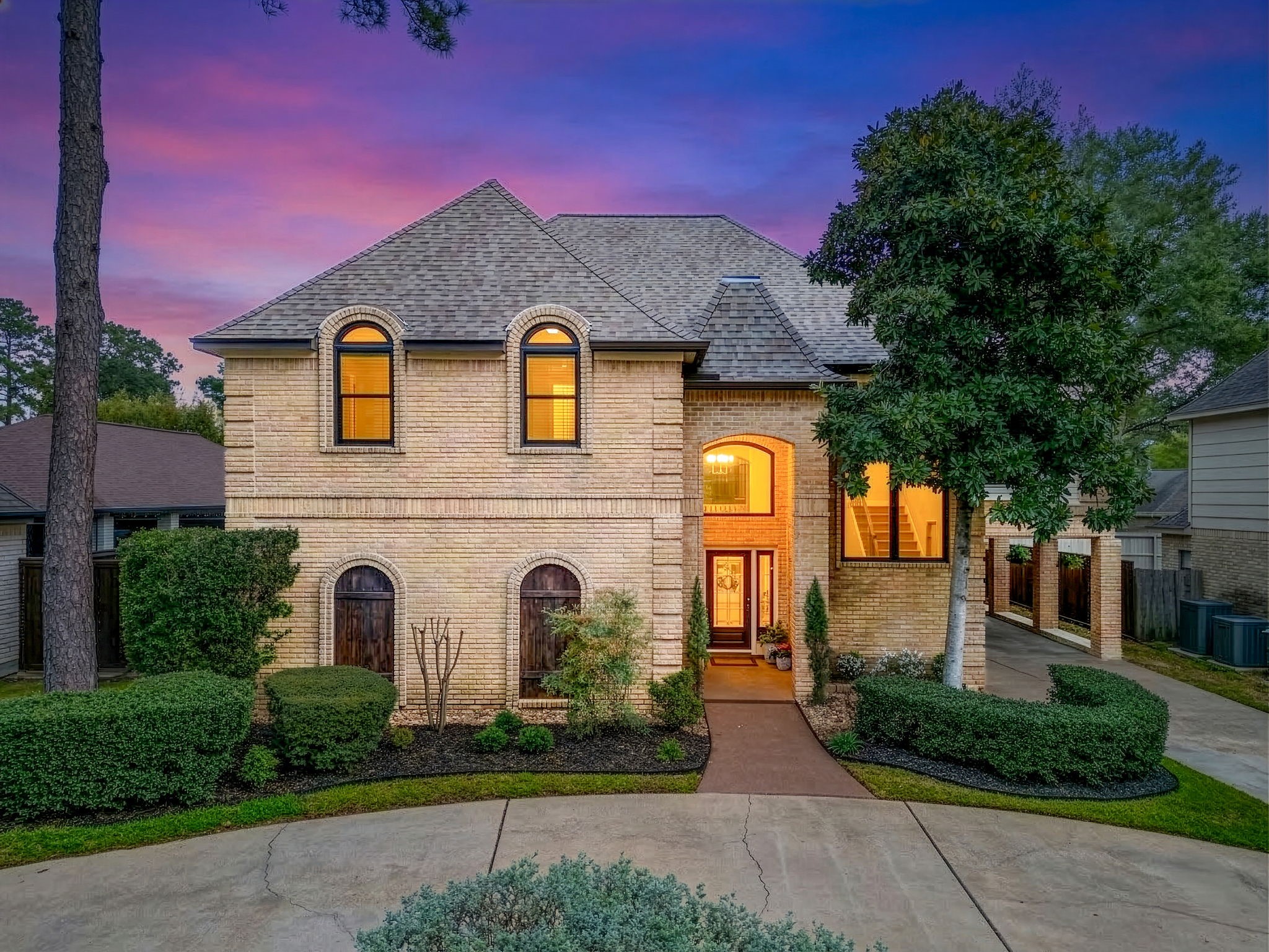 6034 Oak Creek Lane Spring, TX 77379 - Photo 41 of 42 Twilight Photo of Your New Home! 6034 Oak Creek Ln., Spring, TX 77379