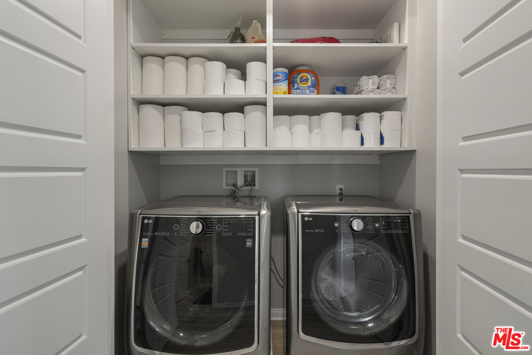 756 Daniel Freeman Circle Inglewood, CA 90301 - Photo 31 of 54 a view of washer and dryer in a shelf