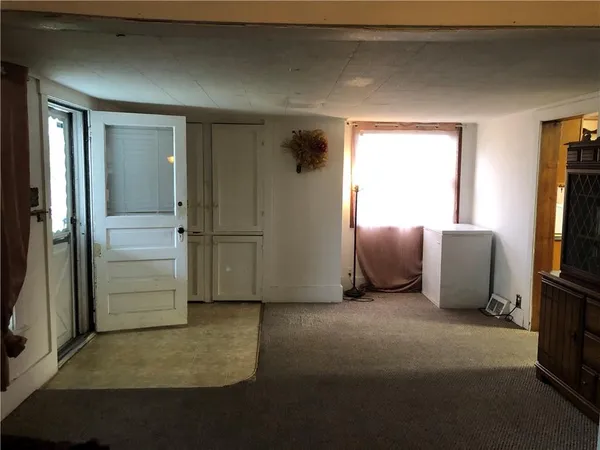 a view of a livingroom with a couch