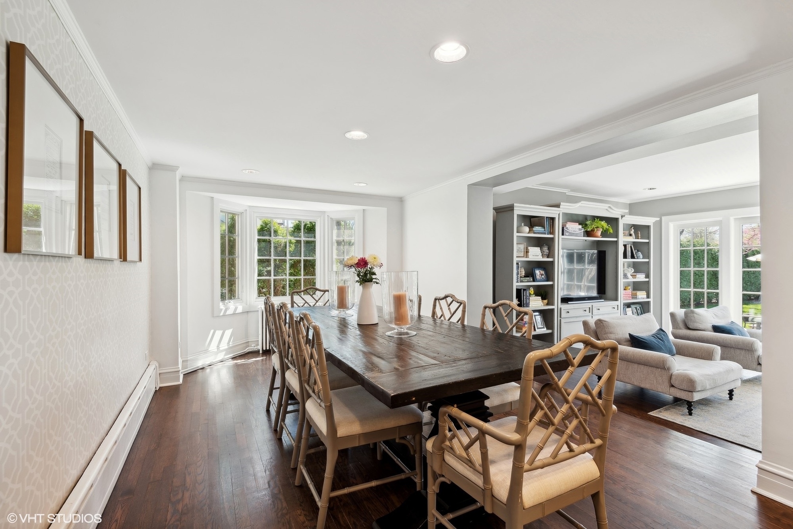 1701 Forest Avenue Wilmette, IL 60091 - Photo 7 of 35 a view of a dining room with furniture and wooden floor