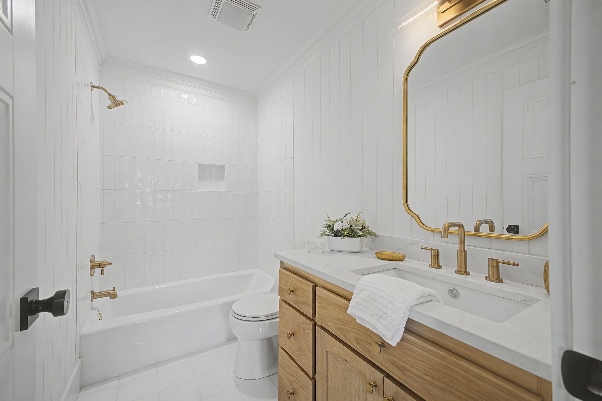 6339 Johnson Chapel Road West Brentwood, TN 37027 - Photo 40 of 82 a bathroom with a sink vanity granite toilet tub and shower