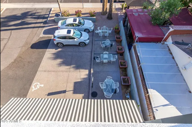 a view of a house with a street