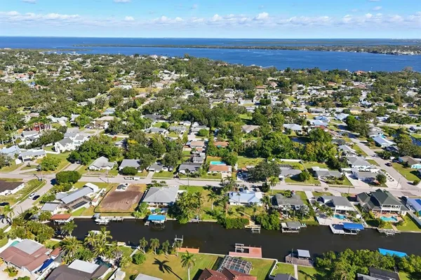 an aerial view of a city