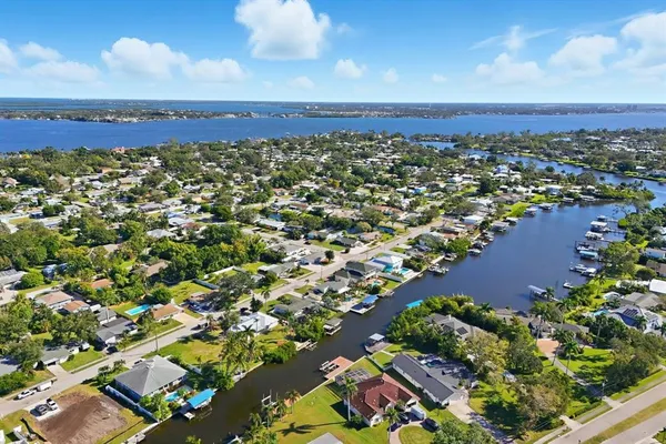 an aerial view of a city
