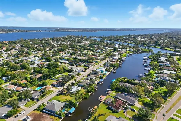 an aerial view of a city