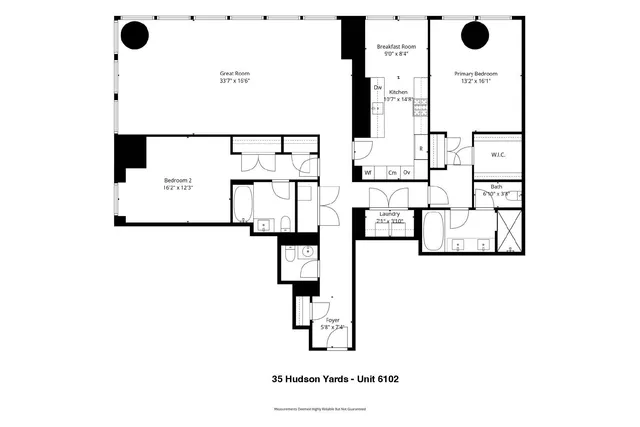 $4,350,000 | 35 Hudson Yards, Unit 6102 | Hudson Yards