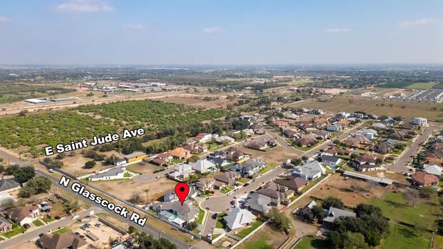 an aerial view of a city