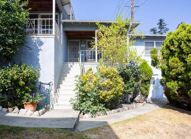 a outdoor living space with furniture