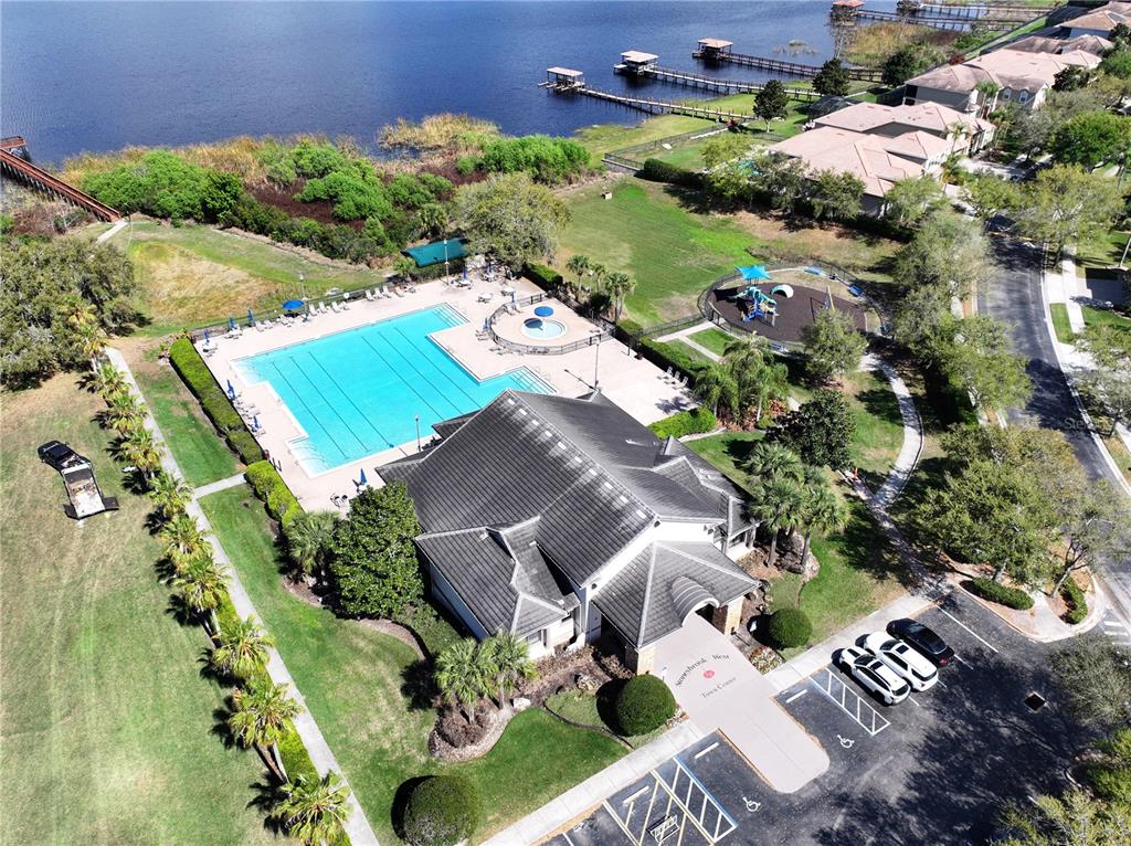 1209 Castleport Road Winter Garden, FL 34787 - Photo 32 of 36 an aerial view of a house with a garden