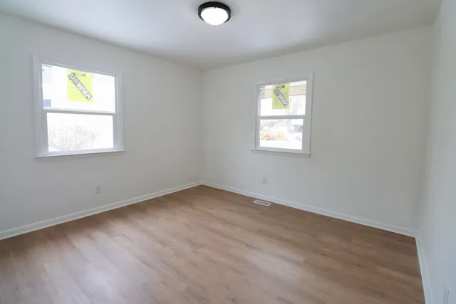 an empty room with a window