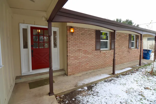 a front view of a house